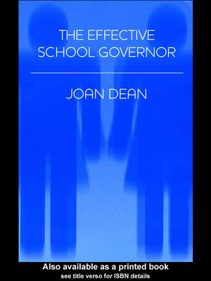 cover image of The Effective School Governor